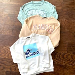 3 crew neck shirts